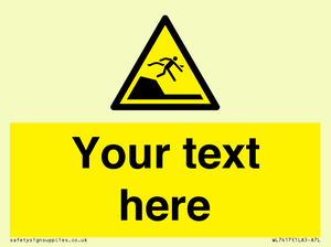 Custom Warning sudden drop in swimming or leisure pools